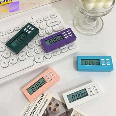 미니 비주얼 타이머 주방 카운트다운 알림 학생용 데스크탑 시계 2 in 소형 가정용, 01 파란색 [타이머 알람 시계]