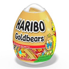 Haribo 부활절 사탕 - 젤리곰 골드베어가 들어있는 플라스틱 달걀, 오리지널 맛, 68g