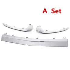 메르세데스 벤츠 W205 C300 AMG용 신형 자동차 앞 범퍼 하단 스플리터 커버 크롬 몰딩 트림, 02 Chrome Silver