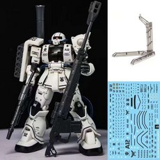 차이나 건담 디오리진 HG 1/144 GTO 고스트 자쿠 화이트 조립 프라모델, 고스트 자쿠(데칼+스탠드), 1개