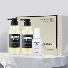 어던앤코 슬라임 모이스처샴푸 500ml X 2개+볼륨 헤어에센스 100ml 화이트데이선물 대용량샴푸 엉킴방지 샴푸세트 기업 선물