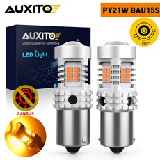 AUXITO 2Pcs PY21W BAU15S LED 오렌지 Canbus BMW 호환 2 3 mazda 호환 nissan 호환 1156 방향 지시등 앰버, 03 BA15S P21W