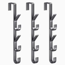 리안하우스 무타공 탄소강 문행거 방문 도어 후크 문걸이행거, 실버그레이, 3개