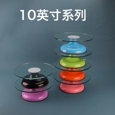 DFMEI 鋼化玻璃蛋糕轉檯裱花臺家用裱花轉檯商用蛋糕轉盤烘焙轉檯12英寸, 1個
