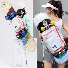 스노우보드 백팩 스키 엣지백 보드장비가방 지퍼, 1개, 화이트