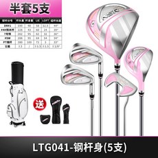 여성 골프클럽 풀세트 오른손 초경량카본 조합 로드 가방 헤드커버 포함, 5pcs steel