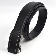 中間霧面自動扣真皮皮帶 NKE36，優質真皮、自動調節、商務休閒適用