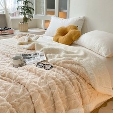 양모 이불 백화점 호텔 브랜드 두꺼운 겨울 대형 담요 슈퍼싱글 따뜻한 울 침구, 베이지
