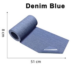 1/5Pcs 청바지 데님 패치 내부 외부 진 아이언 8x50cm(3 "x20") 천 구멍 수리를위한 코튼 수리, 1PC-Denim blue