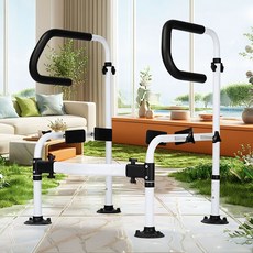 馬桶扶手 廁所防滑起身扶手：輔助長者孕婦安全起身，家用衛生間無障礙助力, 1個, 吸盤腳墊