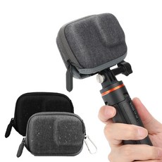 오즈모 액션 6 5 4 3 오픈형 파우치 케이스 가방 액션캠 생활방수 카라비너, 1개, 오즈모액션 케이스 파우치(블랙)