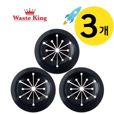 [웨이스트킹 정품] WasteKing 고무캡 웨이스트킹 8cm 고무마개 물튐방지 소음방지 부속품, 스플래시가드 3개