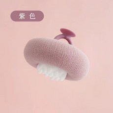 向陽花吸盤沐浴球搓澡神器按摩浴擦搓泥搓背洗澡刷不散浴花搓澡巾, 1個, 1個裝, 紫色:如图