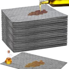 Extrapins 오일 흡수 패드 50개 24.8 x 33cm(9.8 13인치) 유출 매트 전용 흡수성 매트 패드 중량 시트 가정 차고 지하실용 범용 그레이 (그레이)11, Extrapins 오일 흡수 패드 50개, 24.8 x