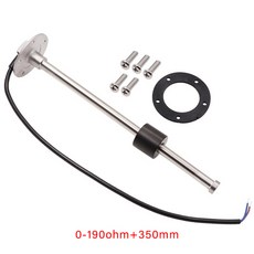 Tus-최신 52mm 해양 자동 연료 오일 탱크 레벨 게이지 미터 0-190ohm 240-33ohm 신호 보트 자동차 트럭 rv용 빨간색노란색, 러시아, 19)0-190ohm 350mm