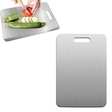 스테인리스 스틸 식품 등급 도마 주방용 양면 도마 세척이 쉬운 논스틱 도마 다양한 요리 작업에 적합(33.8 x 22.9cm(13.3 x 9인치))106452, 스테인리스 스틸 식품 등급 도마, 주방용 양면 도마,