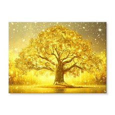 더아트컴퍼니 돈들어오는 황금 돈나무 액자 거실 인테리어 그림 골드 풍수 재물운 금전운 액자, 4. 황금벼락 돈나무