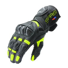 速比爾 SPRS SP-PRO GP4 競技防摔長手套 真皮碳纖維護具, 黑黃,S
