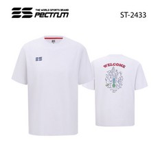 스펙트럼 아울렛 ST-2433 WH 남여공용 오버핏 반팔티 배드민턴 탁구 스포츠 의류