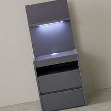 그레이 LED 침대협탁 220V USB충전 꾸미기
