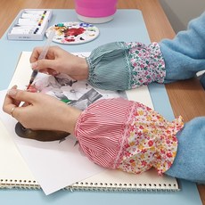 꽃무늬 프릴장식 미니 면팔토시 미술용 반토시, ONE COLOR/FREE