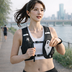 모던셀렉 트레일러닝 초밀착 러닝조끼, 1개, 블랙