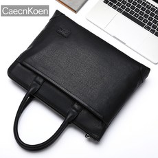 CaecnKoen 男士商務公文包 手提筆電包, 黑色