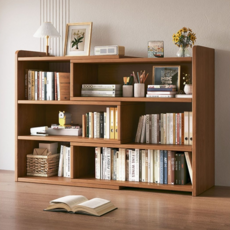 코코 책상용 다층 책꽂이 수납장 | 사무실 학생 가정용 간편 책장 | 심플한 디자인의 다용도 정리 선반, 1단, 브라운