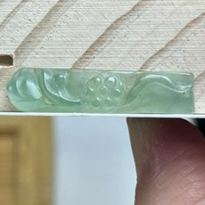 采禪手作 A1205 天然翡翠 迷你花手牌 29.8*6.9*5.6mm