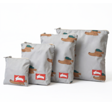 오우아스튜디오 어린이집 준비물 방수 파우치 4종 세트, 럭키 그레이