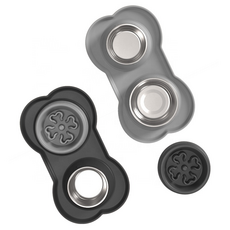 허비글 강아지 밥그릇 2구 슬로우 식기 흘림방지 트레이, 패드 블랙, 1개