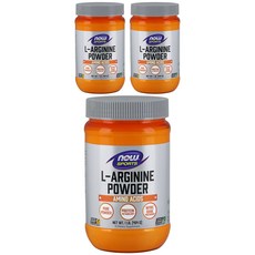 NOW Foods 左旋精胺酸粉, 454g, 3罐
