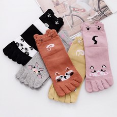 [5set] 귀여운 캐릭터 등산 운동 무좀 발냄새 위생 귀여운동물발가락양말세트