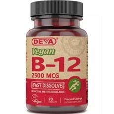 Deva 素食B12 2500mcg錠, 90顆, 1個