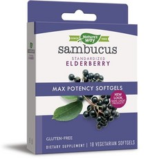 Nature's Way 接骨木素食軟膠囊, 18顆, 1盒