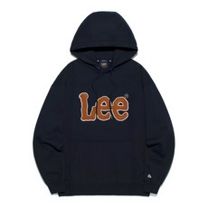 리 Lee 부클 트위치 로고 기모 후드 티셔츠 네이비 LE2504HD05NA 145258