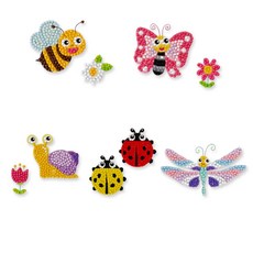 비즈공예 꿀벌 나비 달팽이 십자수 보석스티커 방학놀이 홈스쿨링 공작놀이 유치원, 4.무당벌레