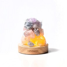 Montagne 紫水晶粉水晶藍水晶 守護珍愛富士山水晶擴香組 精油可選, 不贈精油