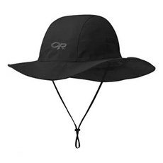 Outdoor Research OR Gore-Tex Seattle Sombrero 經典西雅圖防水圓盤帽, 黑,M
