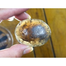 能量礦石 印尼隕石河川滾石拋光 Agni Manitite 火山玻璃 88.78克 黑隕石