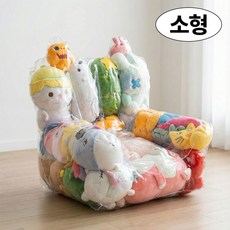 토토룸 투명 인형보관소파 정리함 수납함, 1개, 클리어 S