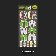ARONSHOP HIDE & SEEK 裝飾貼紙, 1個, 書籤貼紙-Mars款