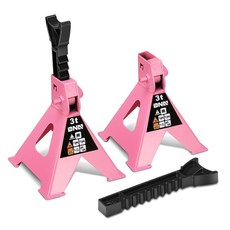 DNA 모터링 1쌍 잭 스탠드 3톤(6600파운드) 용량의 차량 리프팅 조절 가능한 높이의 스탠드는 자동차 세단 소형 차량 SUV TOULS-00682-BL을 의미합니다, 3 Ton Pink