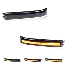 LIUJJYH 스모크 시퀀셜 LED 사이드 미러 방향 지시등 반사판 조명 스위치백 러닝 라이트 포드 F150 2009-2014와 호환