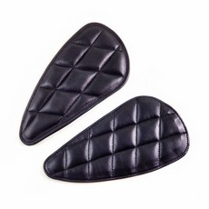 油箱包 油箱袋 旅行 檔車 馬鞍包 摩託車油箱貼 複古機車邊包 真皮收納包 側邊包 快取油箱包 牛皮小包, 真皮側貼菱形款黑色一對