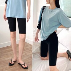 비비드글램 쿨 썸머 5부 레깅스 빅사이즈 F-5XL 바이커 숏팬츠