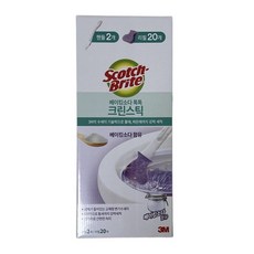스카치 브라이트 베이킹소다 톡톡 크린 변기 스틱 핸들2개 리필20개 1세트, 1개, 보라