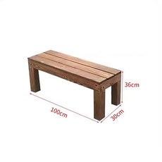 카페 원목 공원의자 철제 나무 야외 야외용 의자 벤치, M. 100cm x 30cm x 36cm