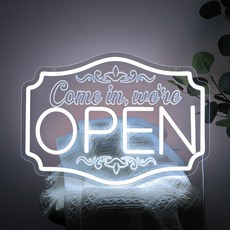 USB LED 네온사인 OPEN 41x30cm 에너지 효율적인 고휘도