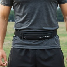 [출렁거림없는] 페로키 러닝벨트 초경량 방수 밀착핏 운동힙색, 누구에게나_블랙, 1개